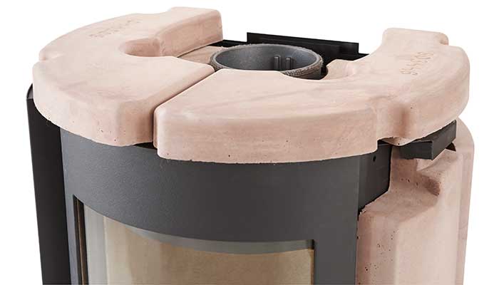 La pierre Powerstone offre une excellente capacité d’accumulation de la chaleur.