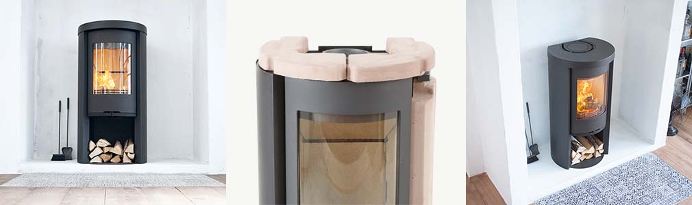 Wood burning stove Contura 520 Style with powerstone