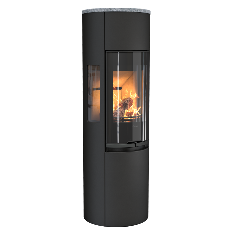 Contura 596G Style, schwarz mit Specksteintop
