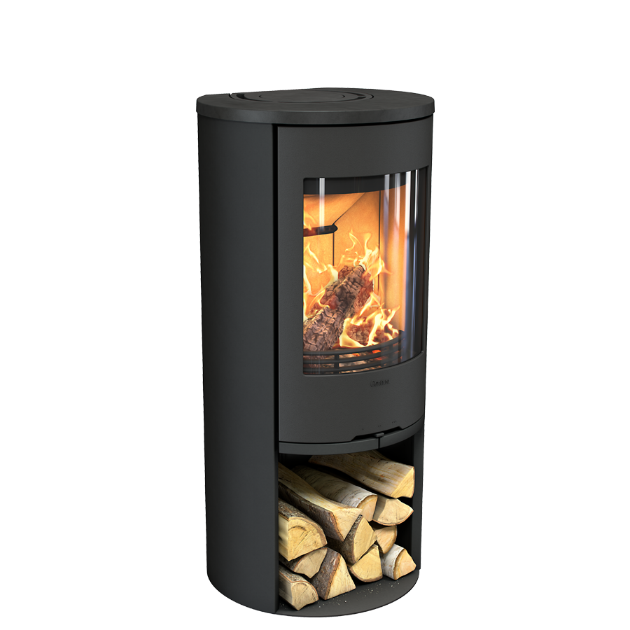 Contura 510 Style, noir, plateau aluminium peint