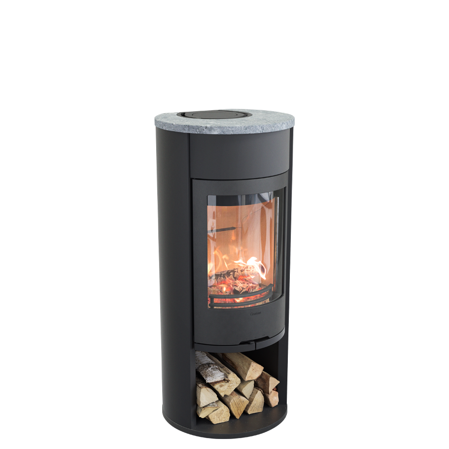 Contura 610 Style, schwarz mit Specksteintop