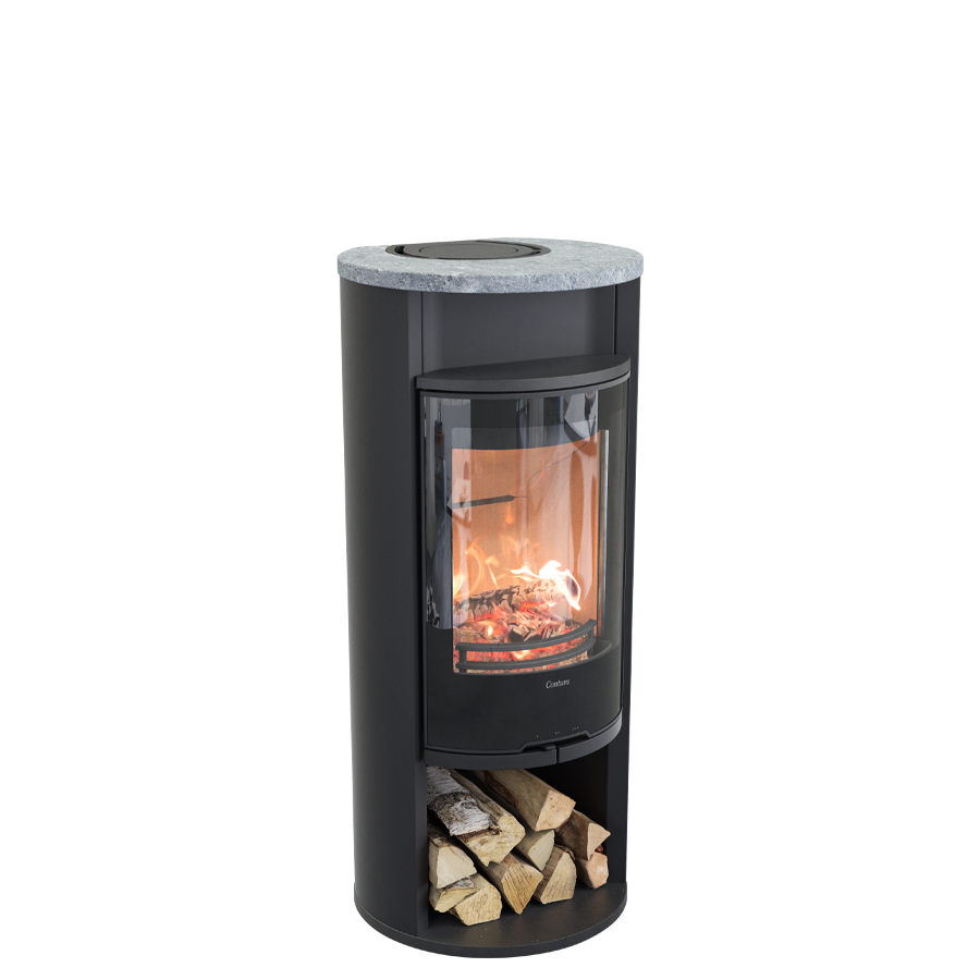 Contura 610G Style, vuolukivikansi ja lämpöhylly