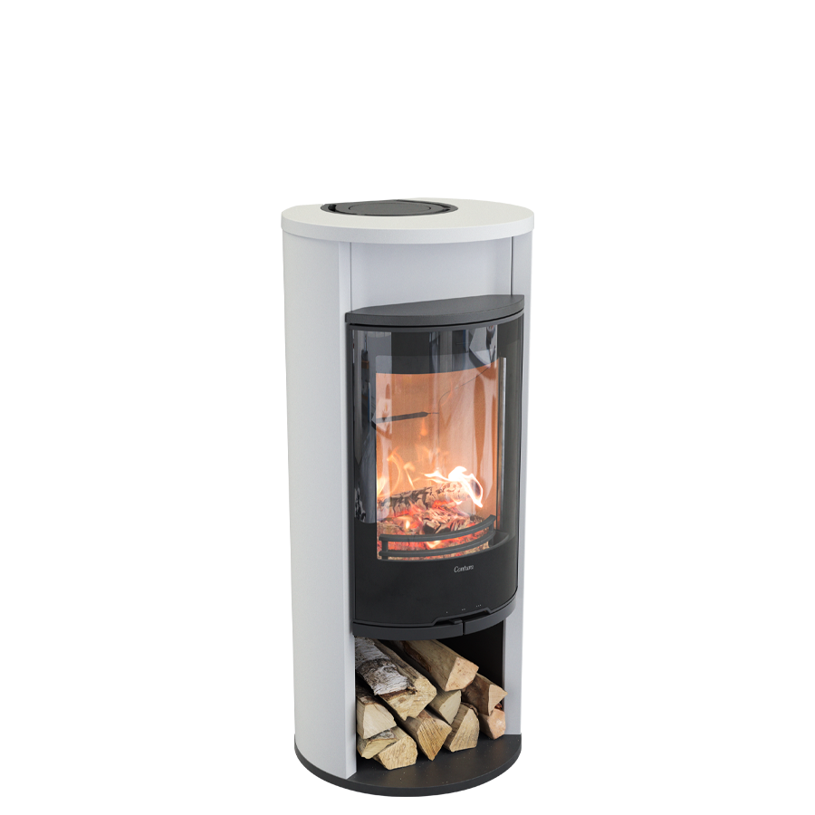 Contura 610G Style, kansi lakattua alumiinia ja lämpöhylly
