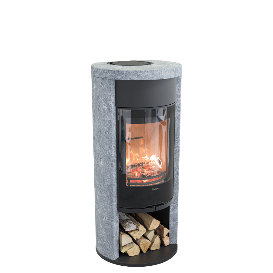 Contura 620TG Style, schwarz mit Frontblende