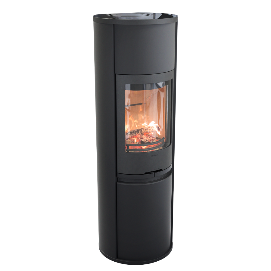 Contura 690 Style, schwarz mit Glastop