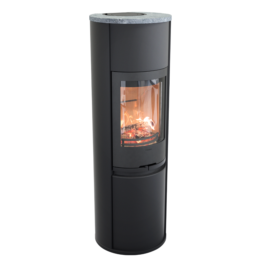 Contura 690 Style, schwarz mit Specksteintop