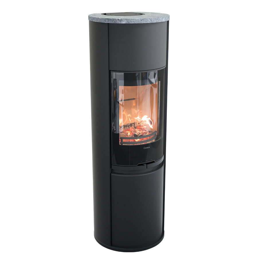 Contura 690G Style, black with soapstone top