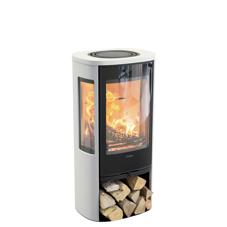Contura 856G Style valkoinen, kansi lakattua alumiinia