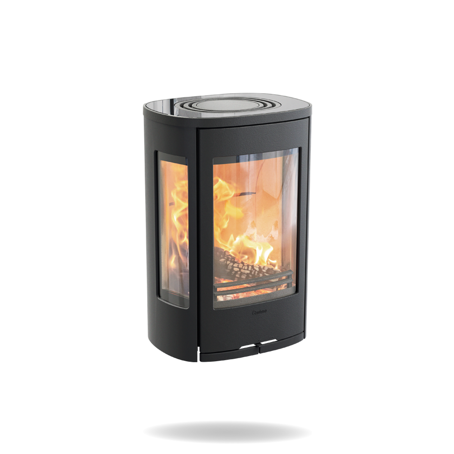 Contura 856W Style noir, plateau verre
