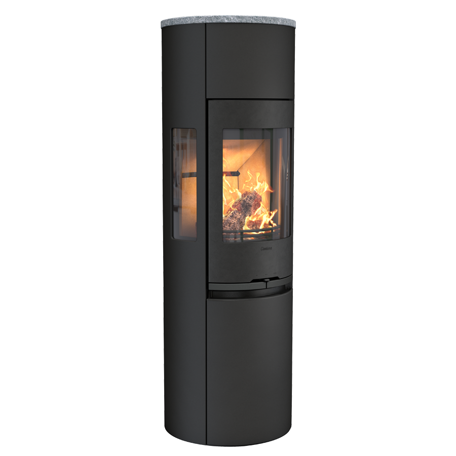 Contura 596 Style, black with soapstone top