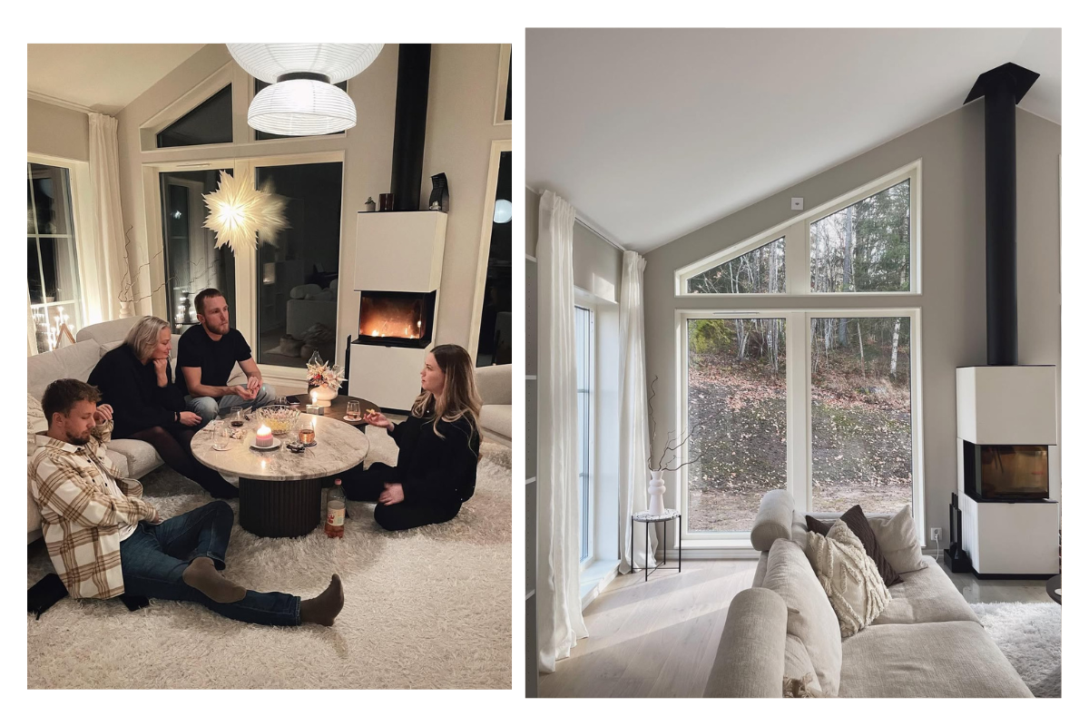 Découvrez la maison d’Ida et Nils, entre forêt suédoise et design scandinave, où le poêle à bois Contura devient le cœur chaleureux de la vie de famille.