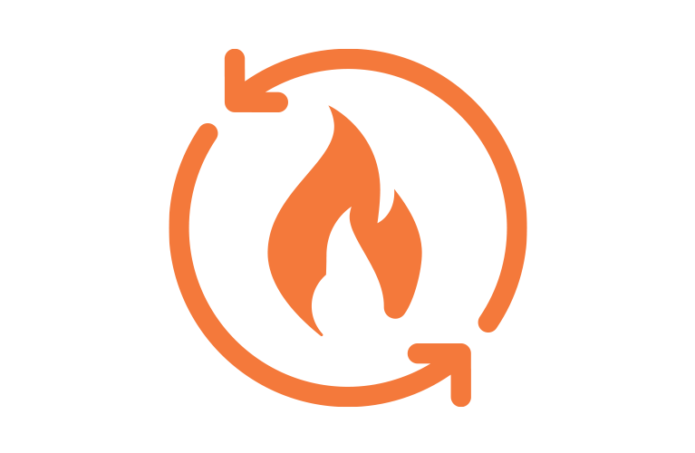 Clean burn icon