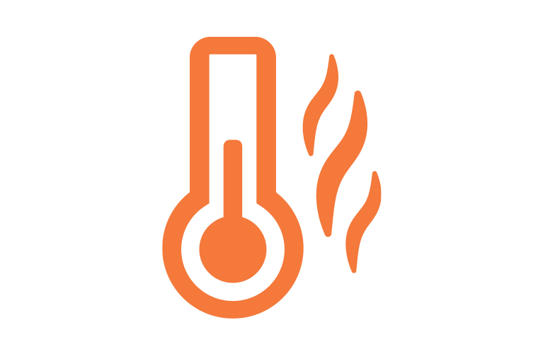 Comfortable heat icon