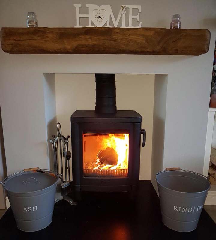 Cast iron stove contura 51 installed