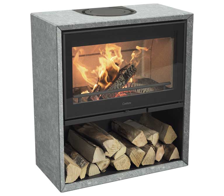 Soapstone stove Contura 320TG - Glas door