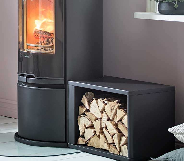 Contura 600 Holzofen mit Holzkasten