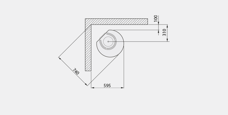 Installation dimensions illustration