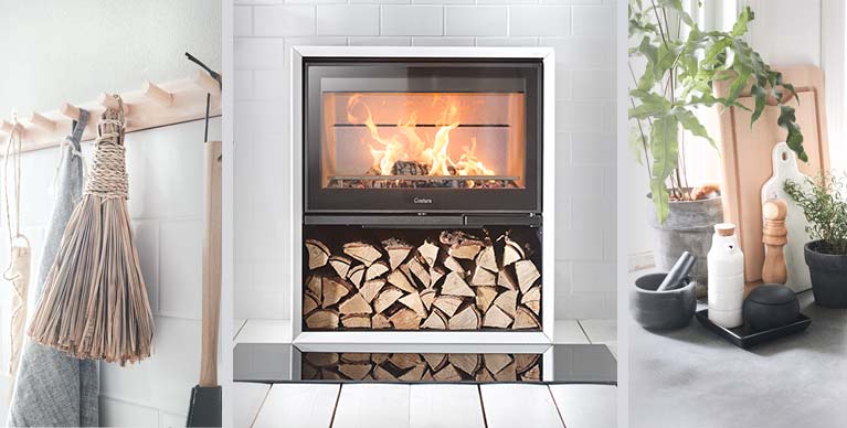 Wood burning stove Contura 310G vit