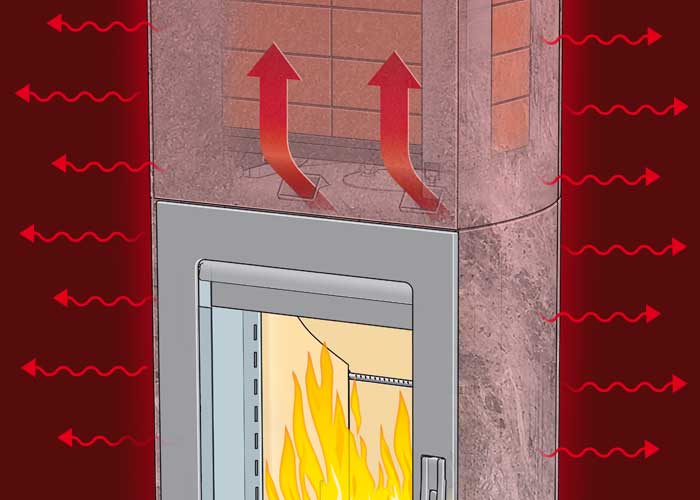 Heat retaining powerstone illustration