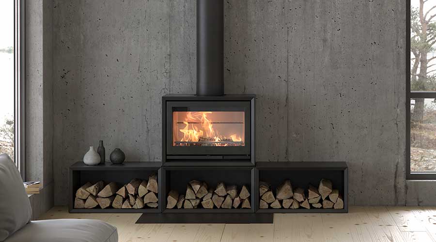Wood burning fireplace Contura 330 black
