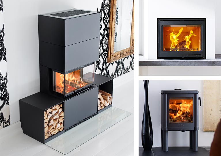 Modern Scandinavian Wood Stoves : The top edge is rounded over to create a pillowed effect along ...